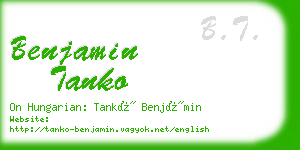 benjamin tanko business card